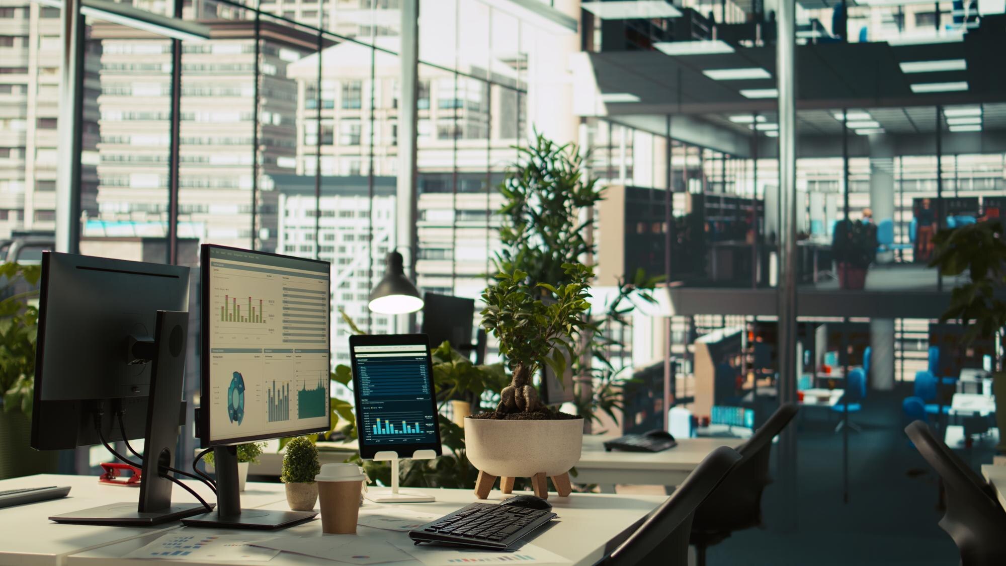 Modern office environment
